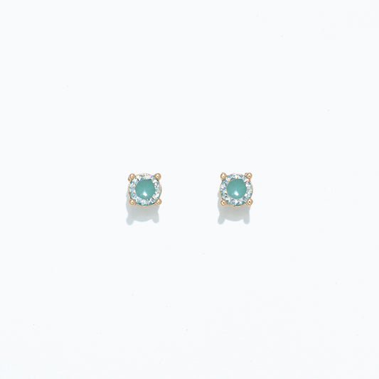 Sparkling Aqua CZ Earrings