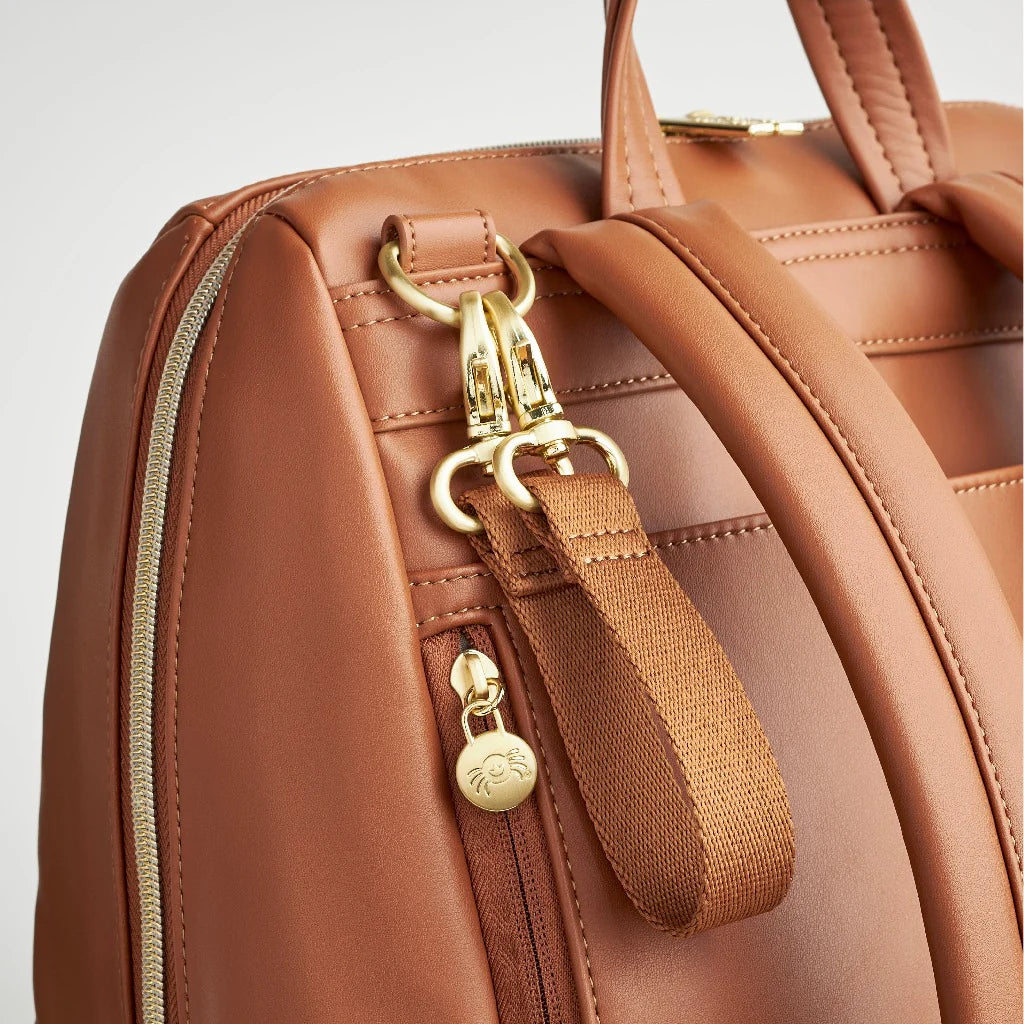 Eras Backpack w/ Changing Pad - Cognac