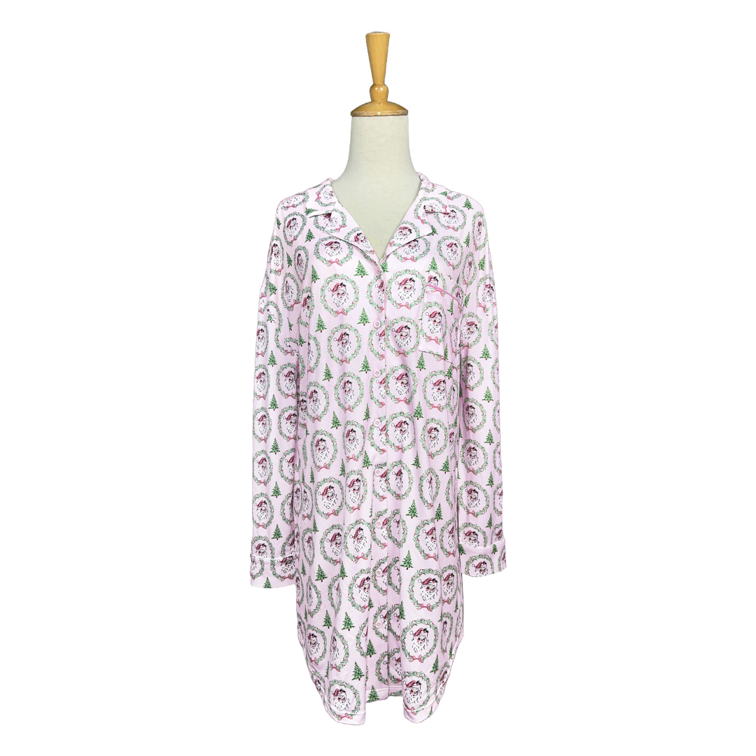 Spirit of Santa Long Sleeve Sleep Dress