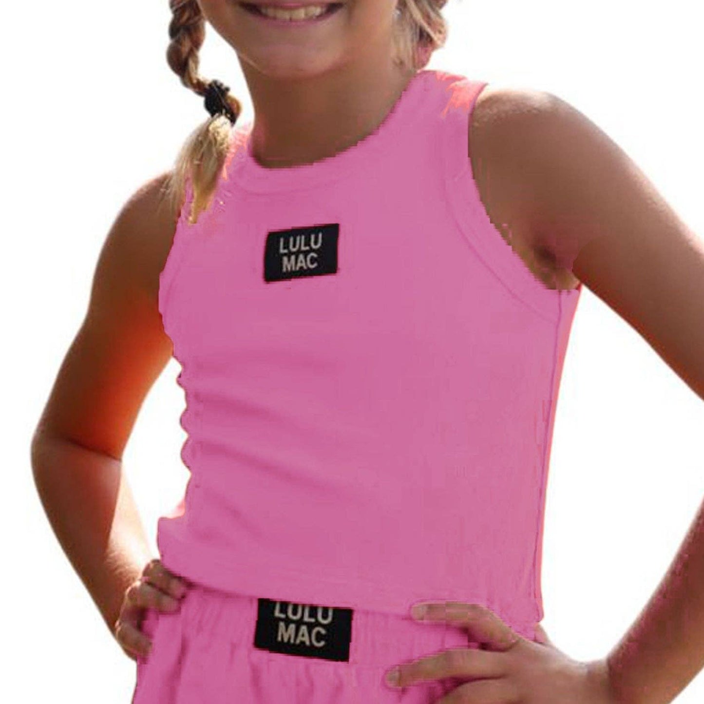 KIDS SOLID TANK: BUBBLEGUM / Youth