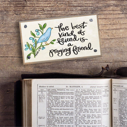 Praying Friend Driftwood Happy Block