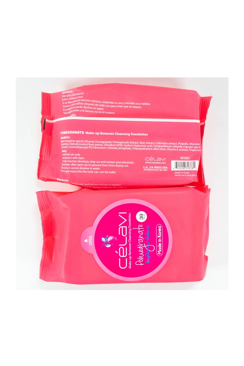 Celavi Makeup Cleansing Towelette Pomegranate