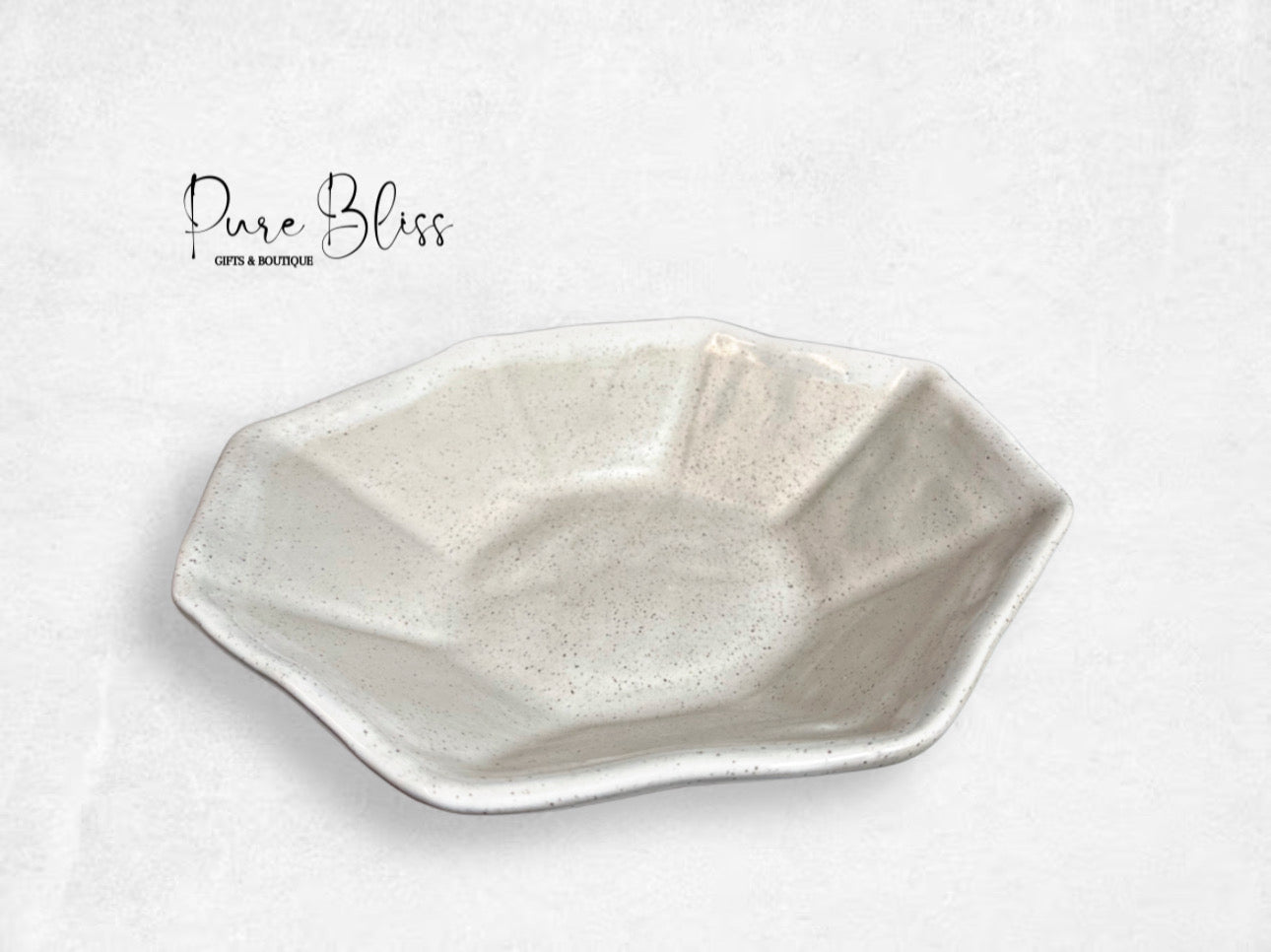 Octagonal Bowl Pottery Simply White