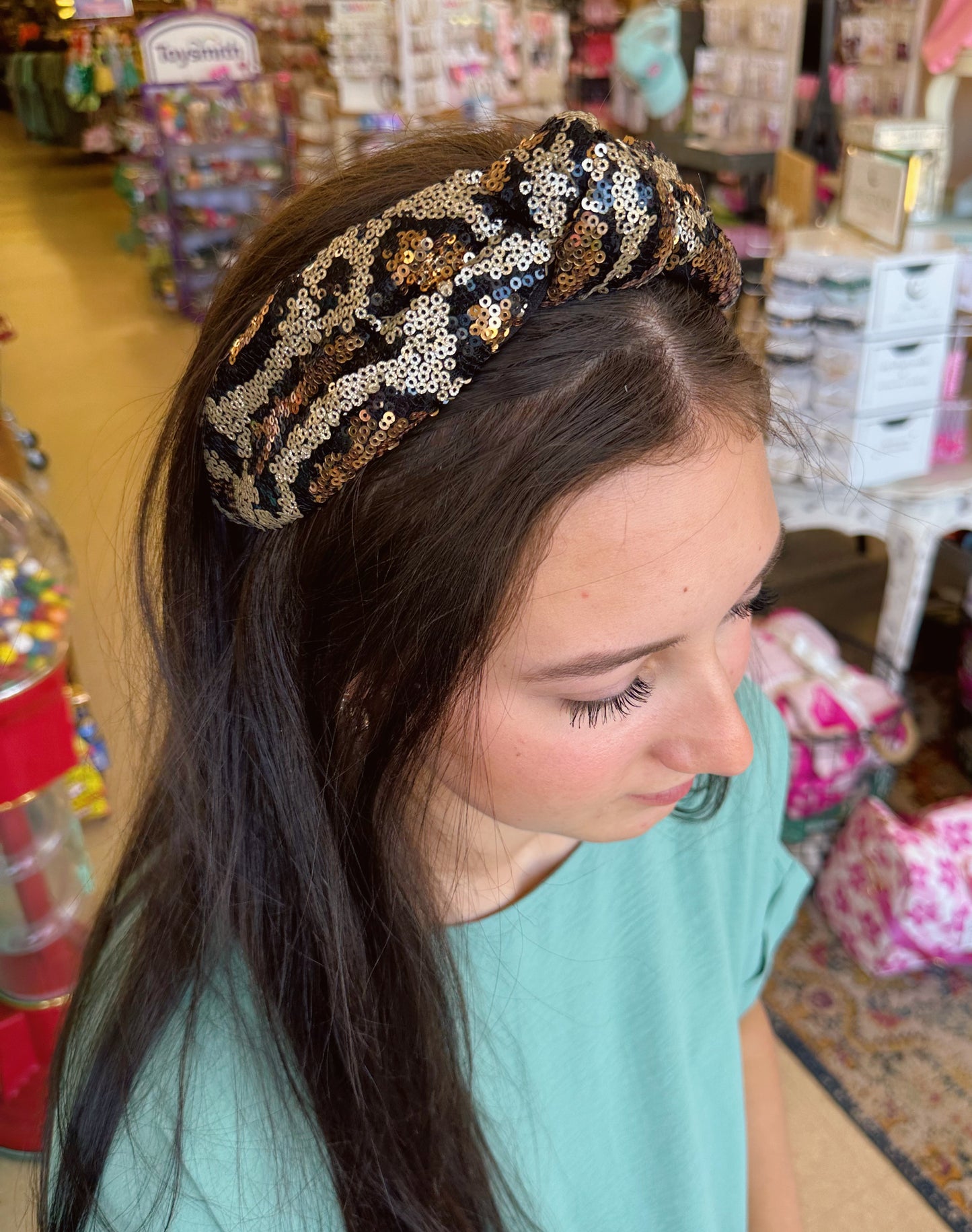 Leopard Sequin Headband