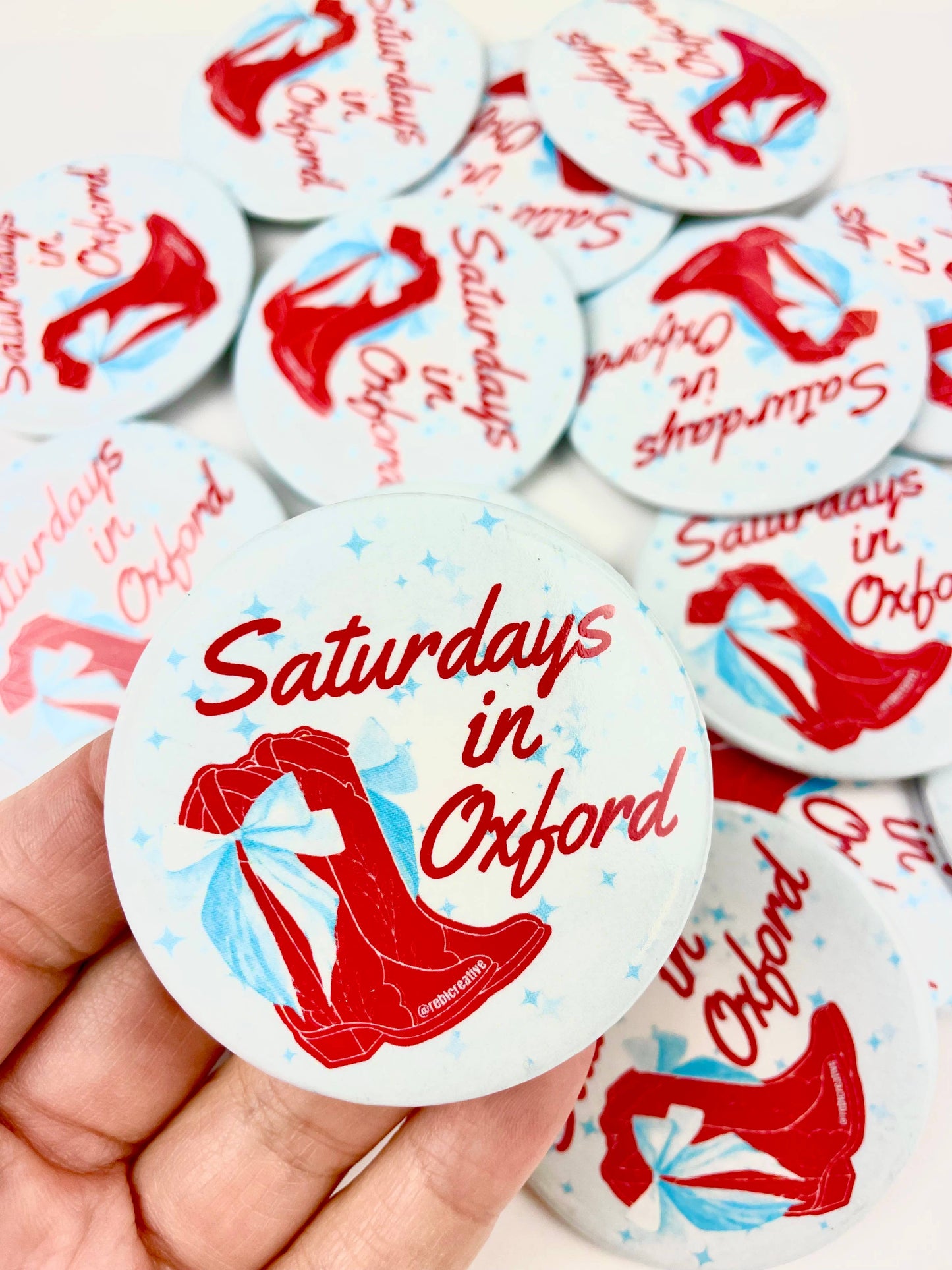 Boots and Stars - Oxford - Game Day Button