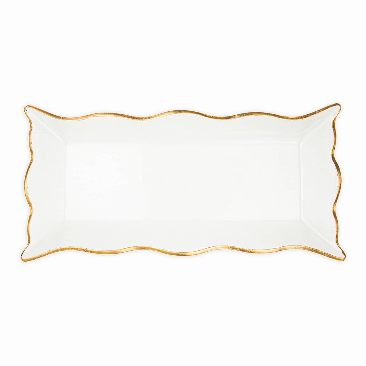 Chateau Rectangle Serving Platter - Clear + Gold