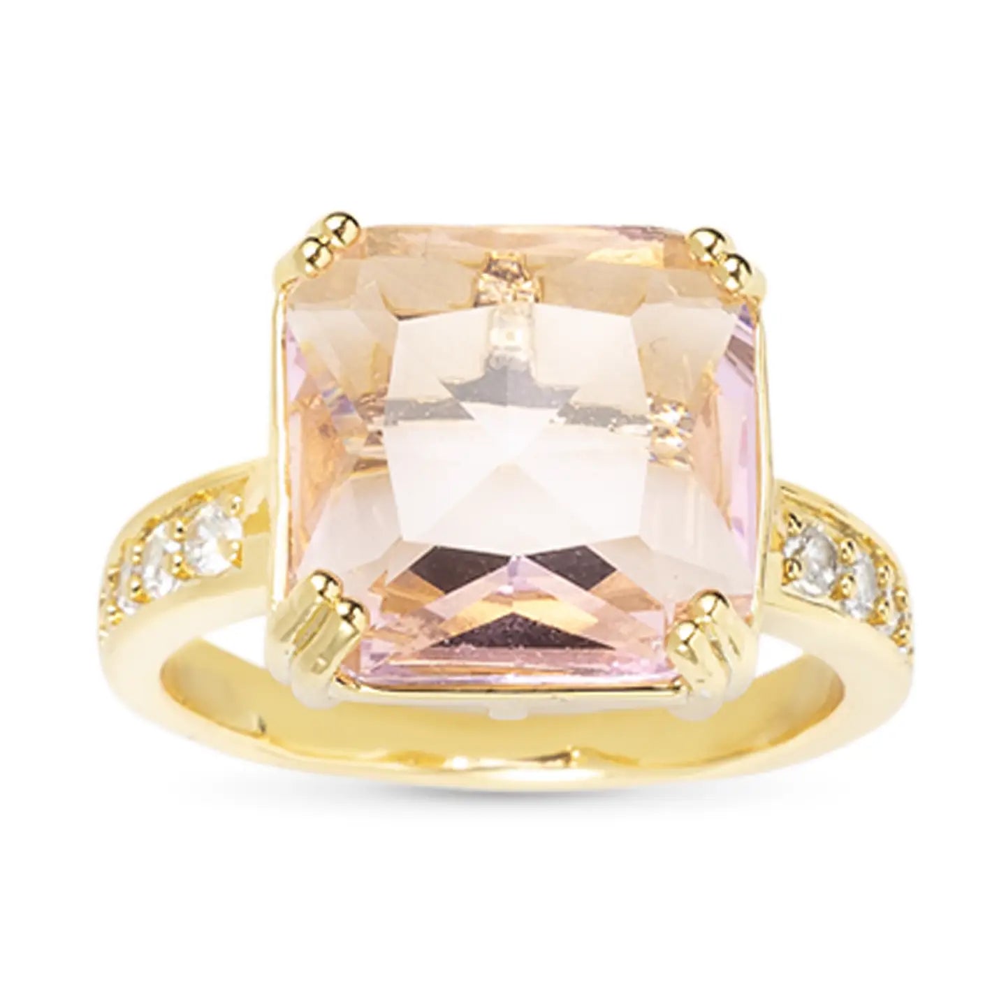 Large Crystal Pink Ring