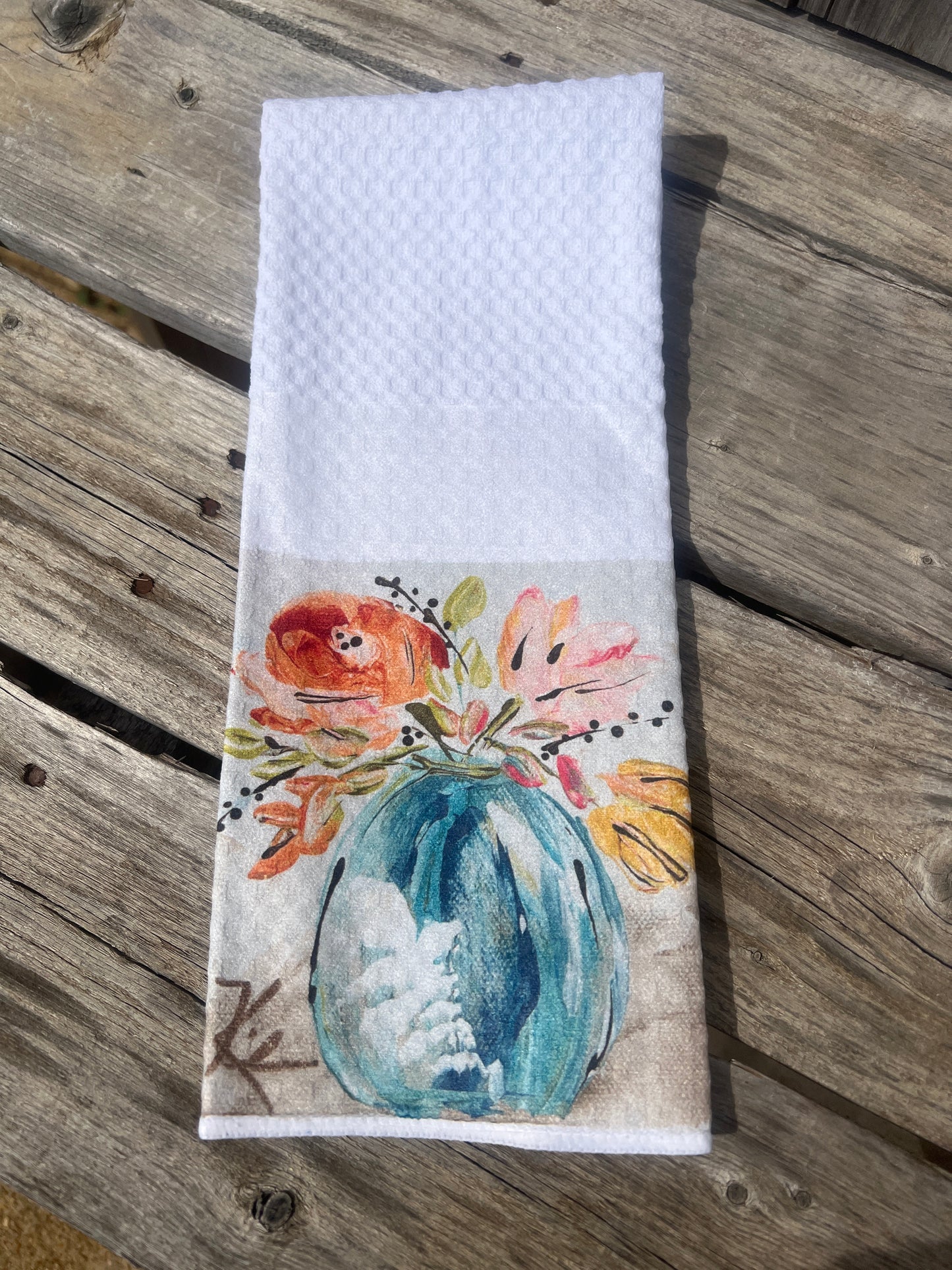 Spring Floral Tea Towel