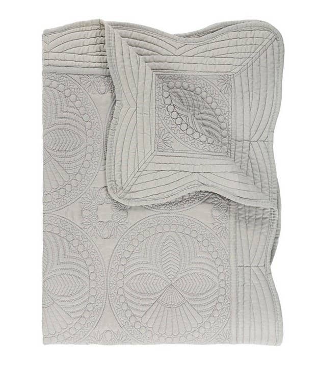 Heirloom Quilt - Baby Quilt Blanket Swaddle Monogram: Teal