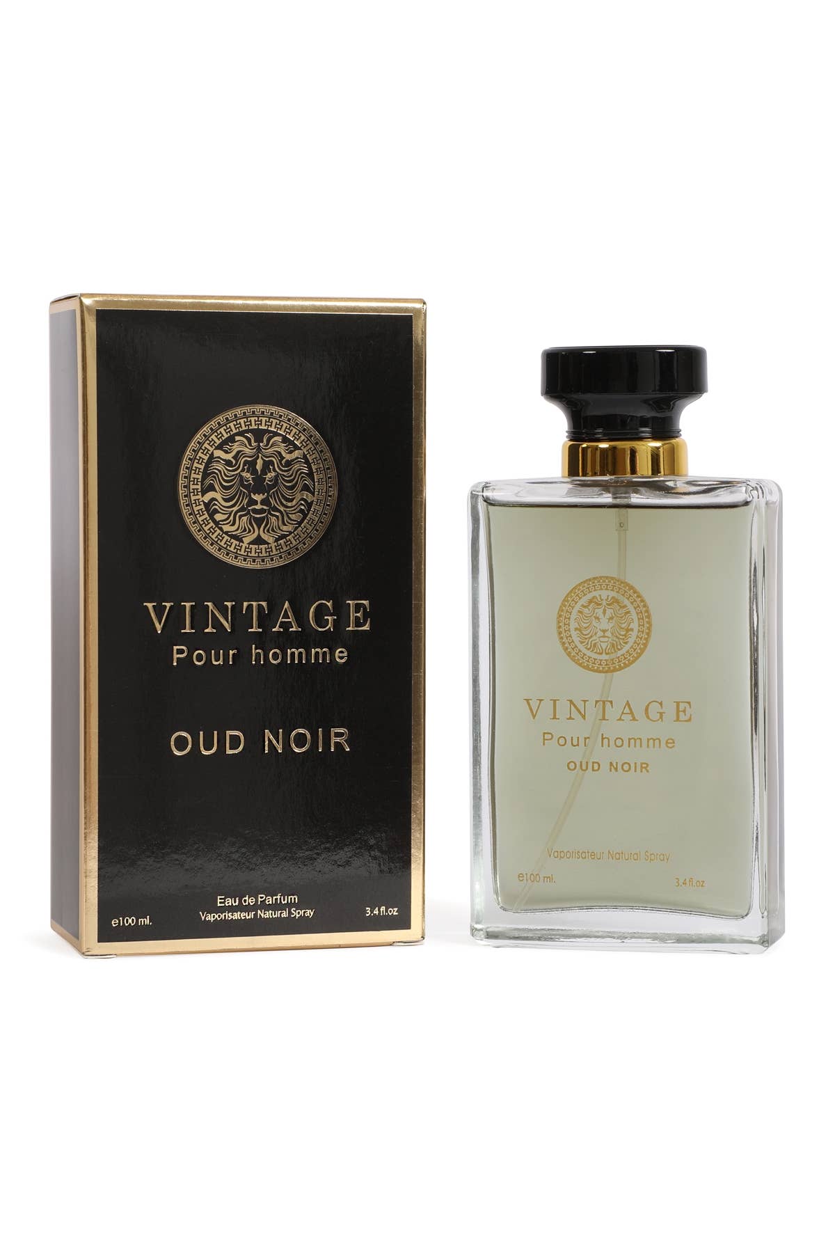 Vintage Pour Homme Oud Noir Spray Cologne For Men