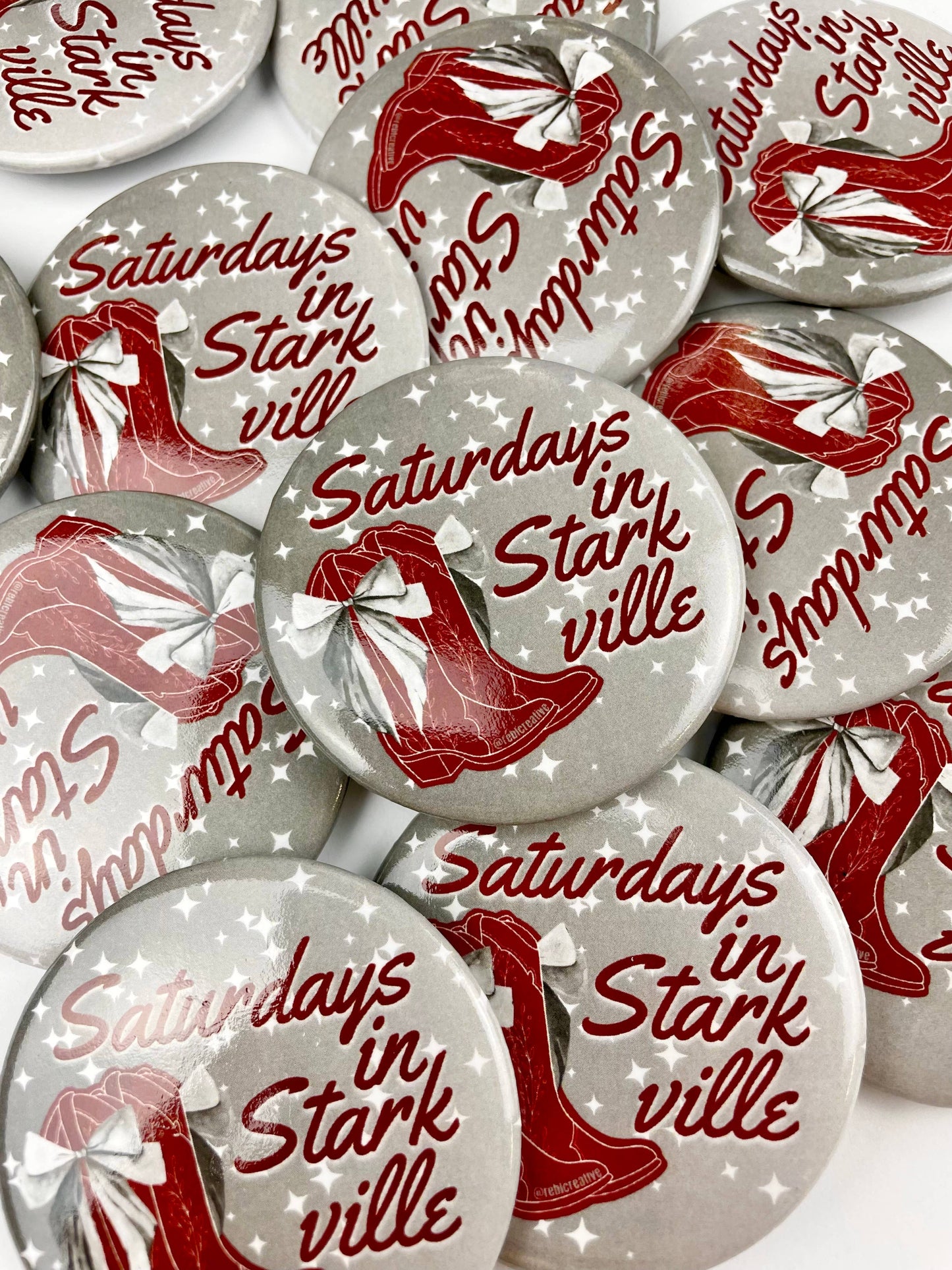 Boots and Stars - Starkville - Game Day Button