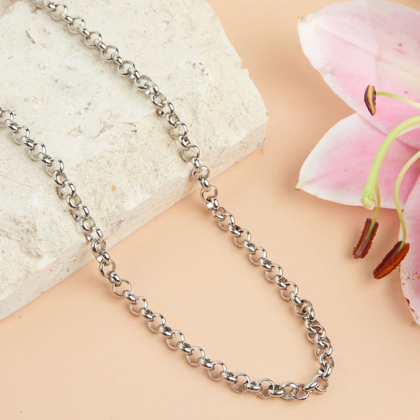 Silver Cable Chain Necklace
