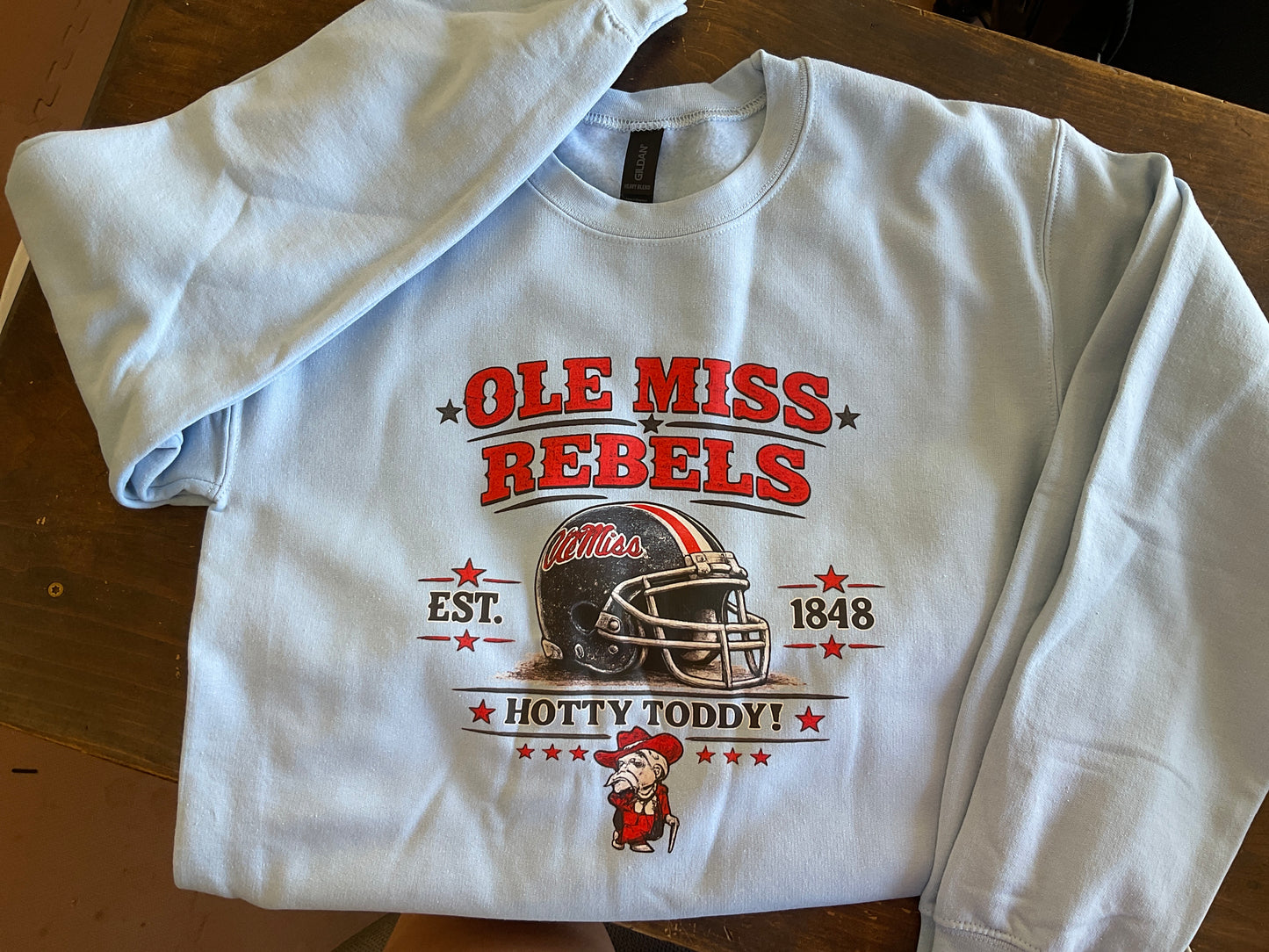 Baby Blue Ole Miss Rebels Sweatshirt