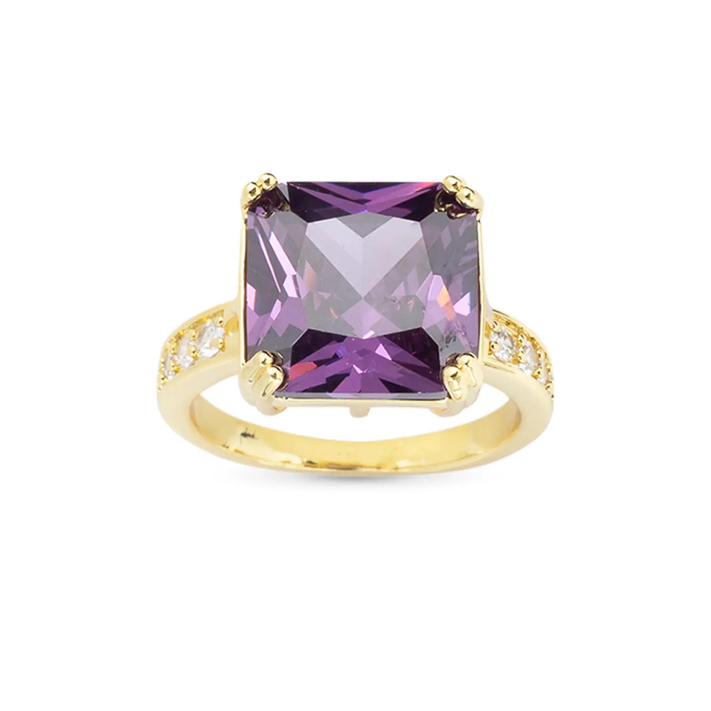 Large Crystal Deep Purple Ring