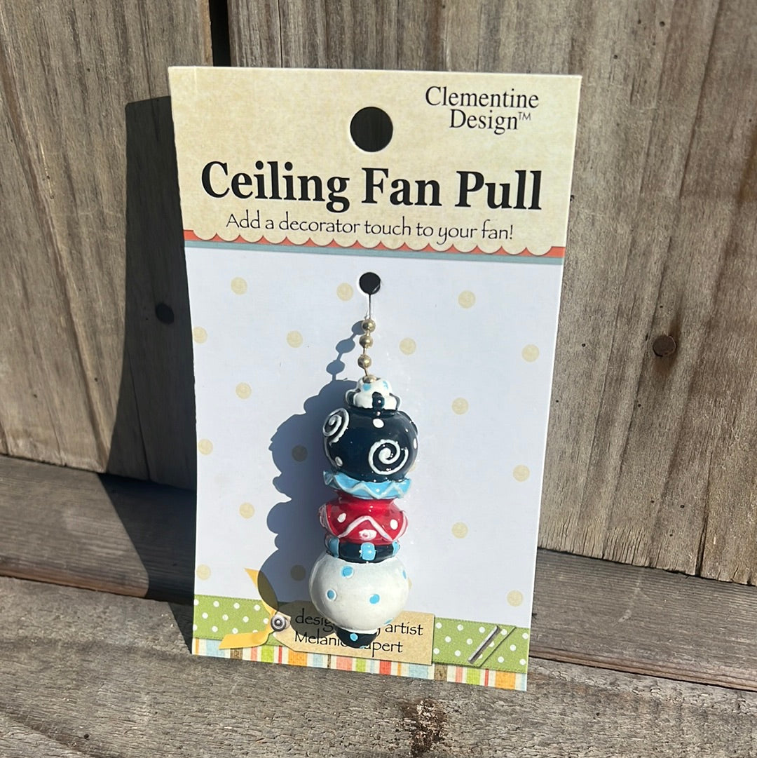 Blue/Red Stack Fan Pull