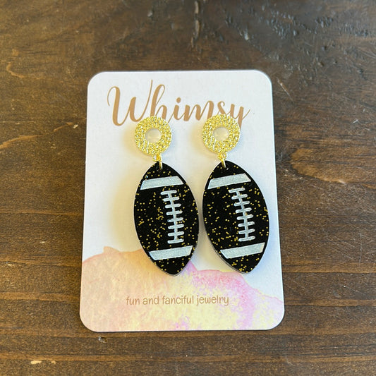 Black & Gold Football w/ Hollow Accent