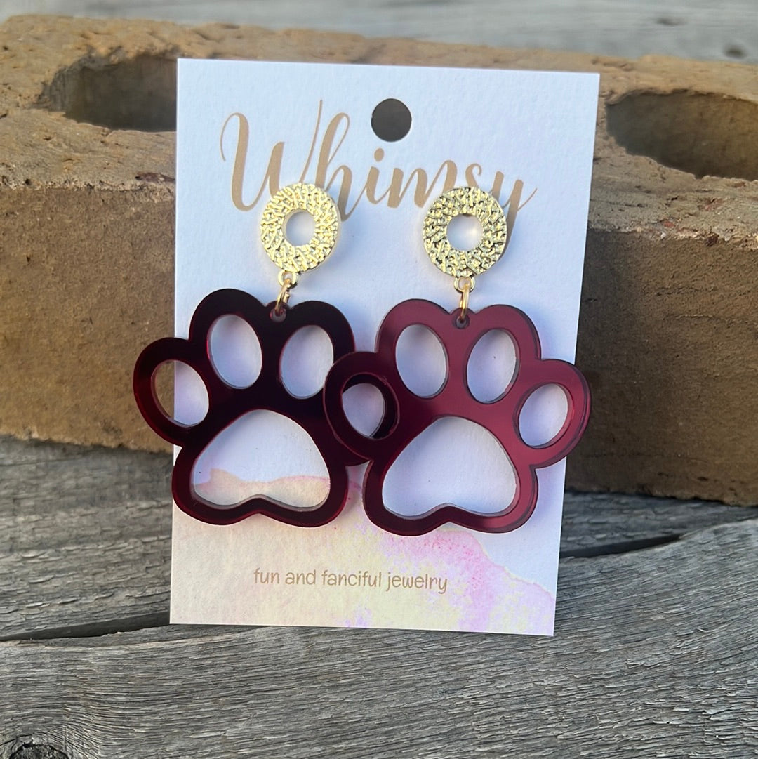 Bulldog Paw with Open Gold Accent