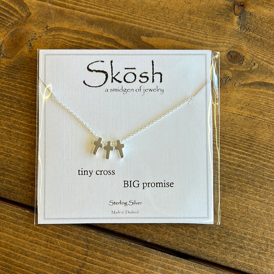 3 Tiny Cross Big Promise Necklace