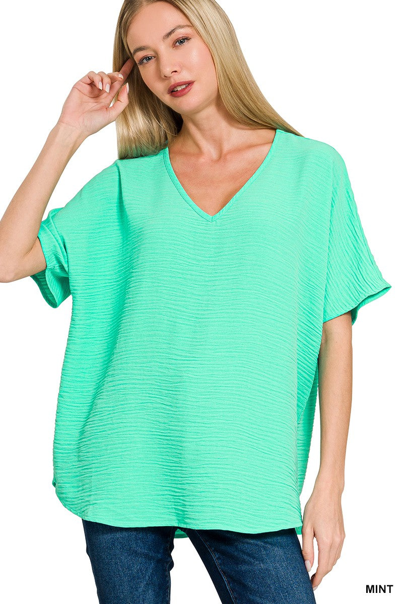 Airflow V-Neck Top - Mint