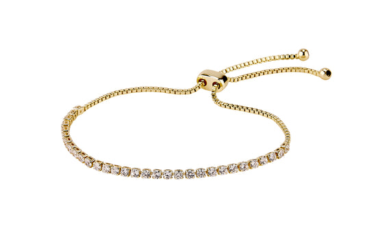 Adjustable Pull Slide 3MM Prong Set Bracelet