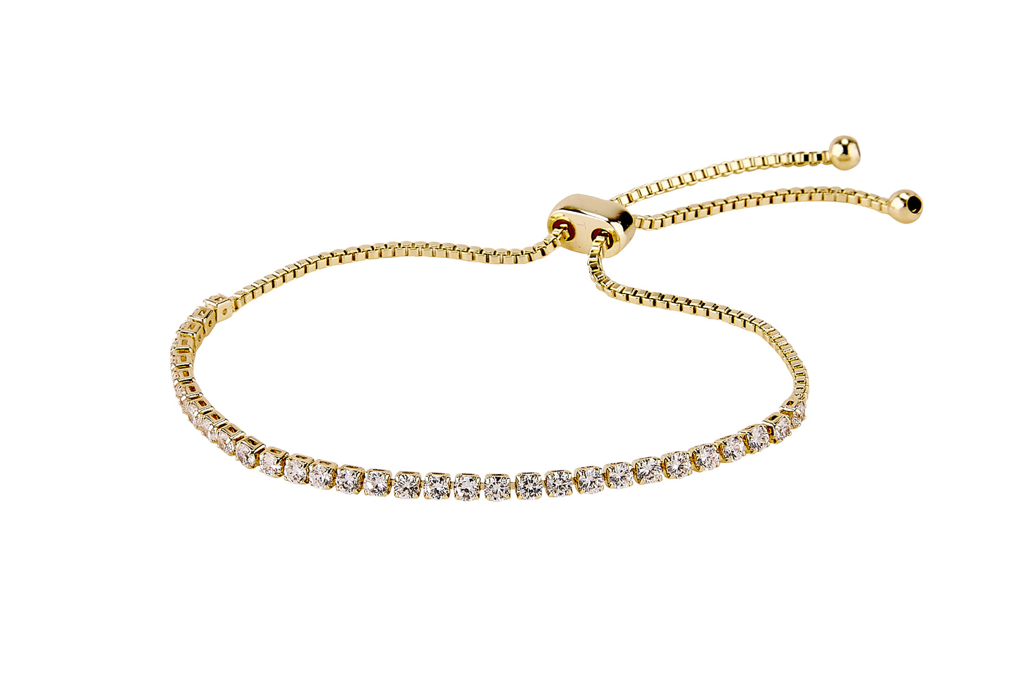 Adjustable Pull Slide 3MM Prong Set Bracelet