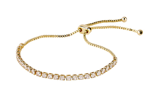 Adjustable Pull Slide 4MM Prong Set Bracelet