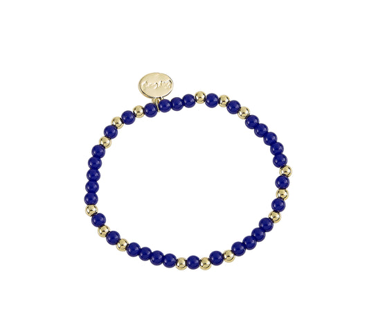 4MM Gold Ball Water Resistant Glass Stone Blue