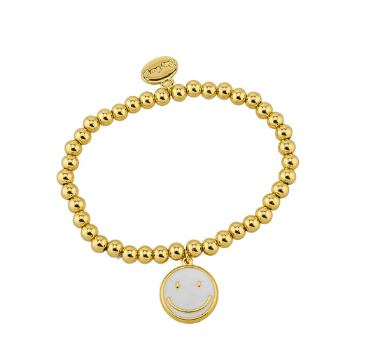 5MM Gold Ball Water Resistant + Smily Face Charm
