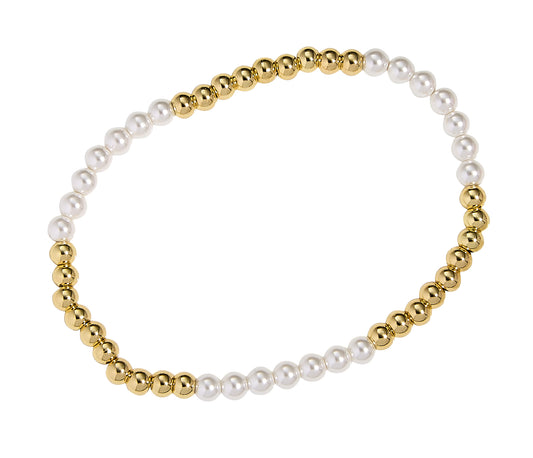 4MM Gold Ball W/ Shell Pearl