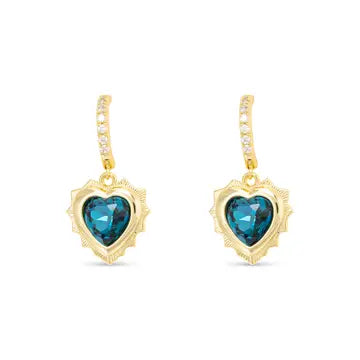 Birthstone Heart Earrings