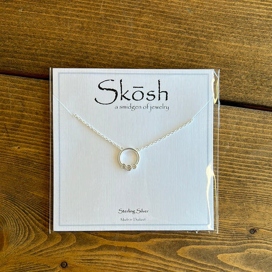 3 Stone Circular Necklace