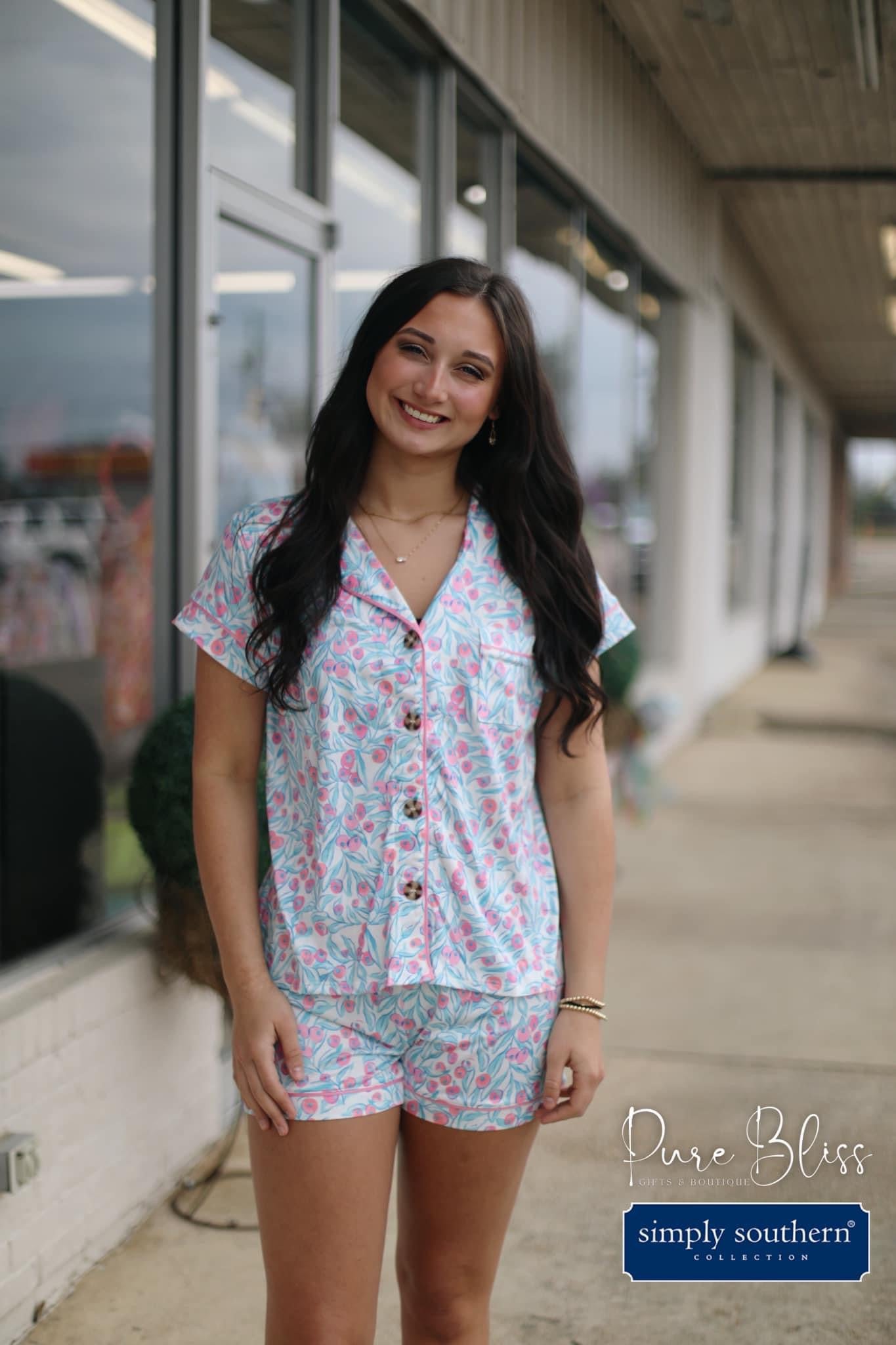 Floral Abstract Pajama Set