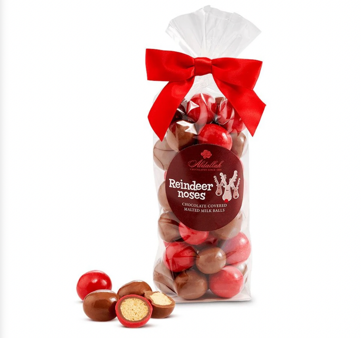Reindeer Noses Chocolate Covered Malted Milk Balls