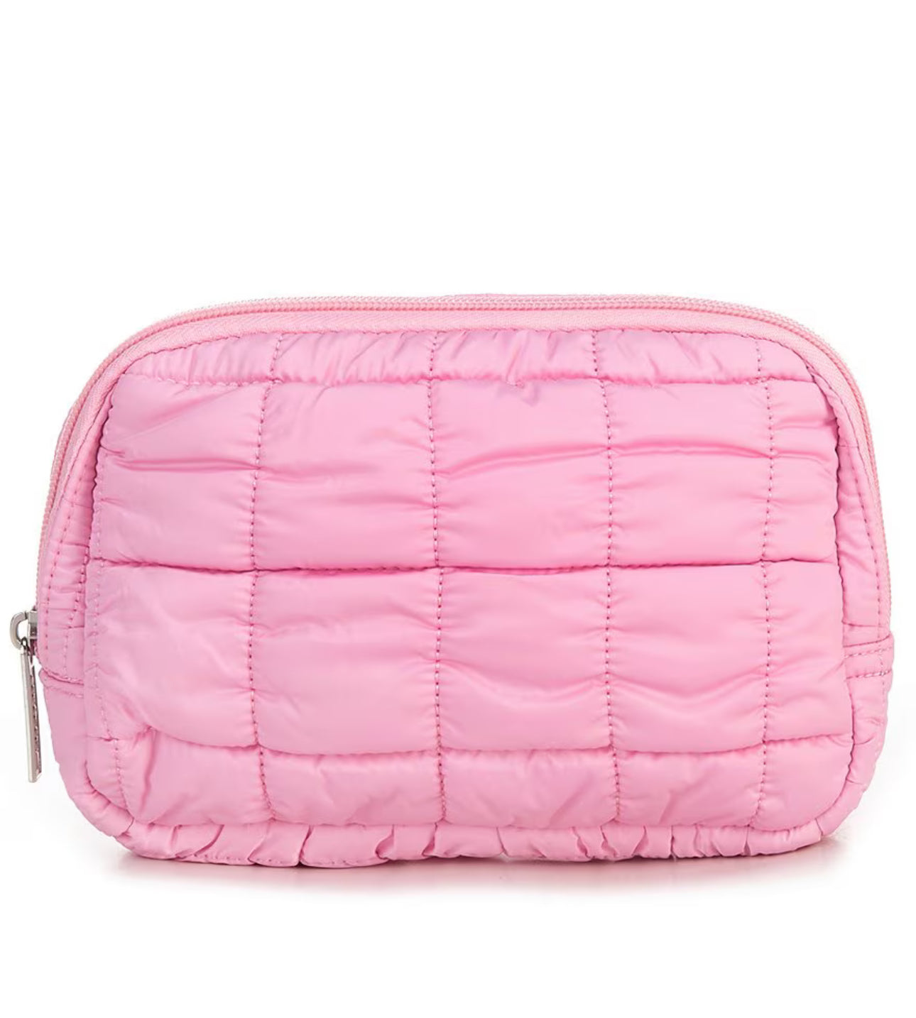 Pink Quilted Belt Bag