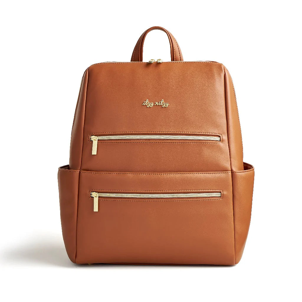 Eras Backpack w/ Changing Pad - Cognac
