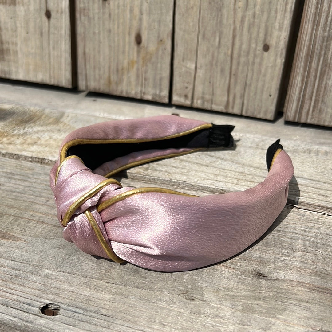 Satin with Gold Accent Headbands