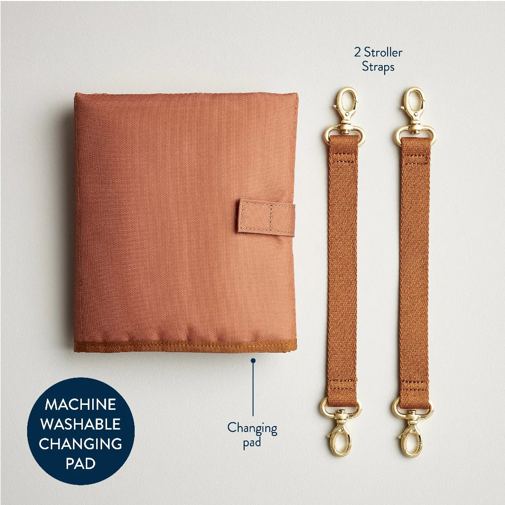 Eras Backpack w/ Changing Pad - Cognac