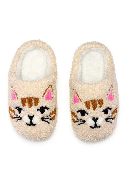 Cat Face Kids Slippers