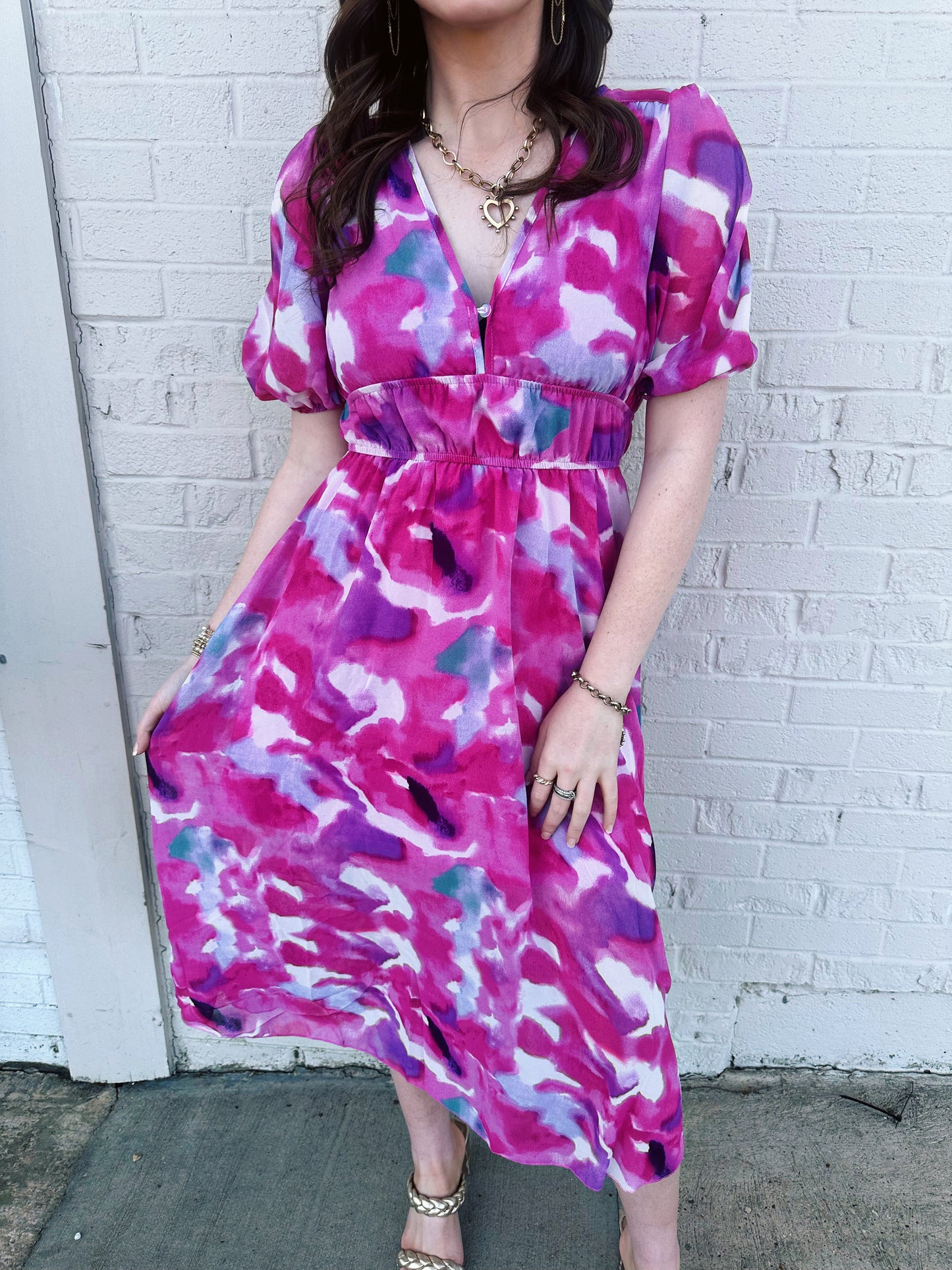 Pink Skies Midi Dress