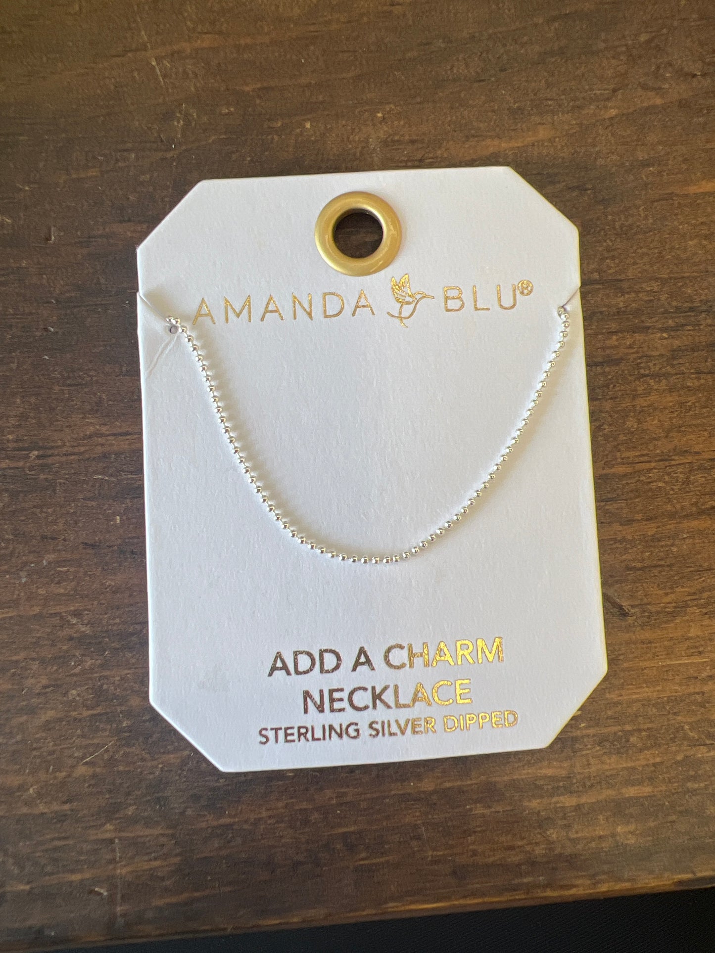 Silver Add A Charm Beaded Chain Necklace