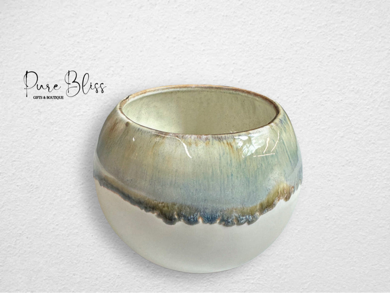 Globe Vase Pottery Magnolia