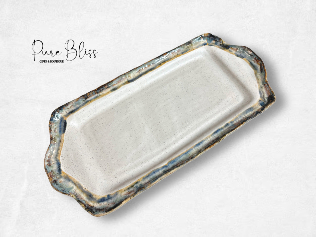 Rectangle Tray With Handles Pottery Magnolia