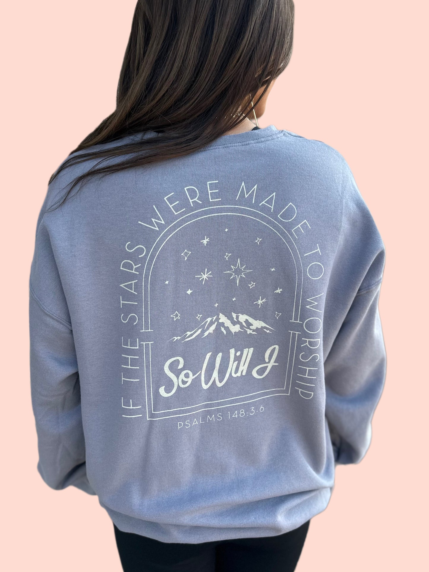 If The Stars Were Made To Worship So Will I Graphic Crewneck