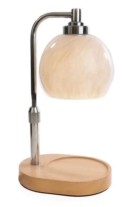 Swirl Blown Glass Candle Warmer Lamp