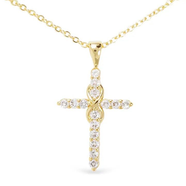 Gold Infinity Cross Necklace