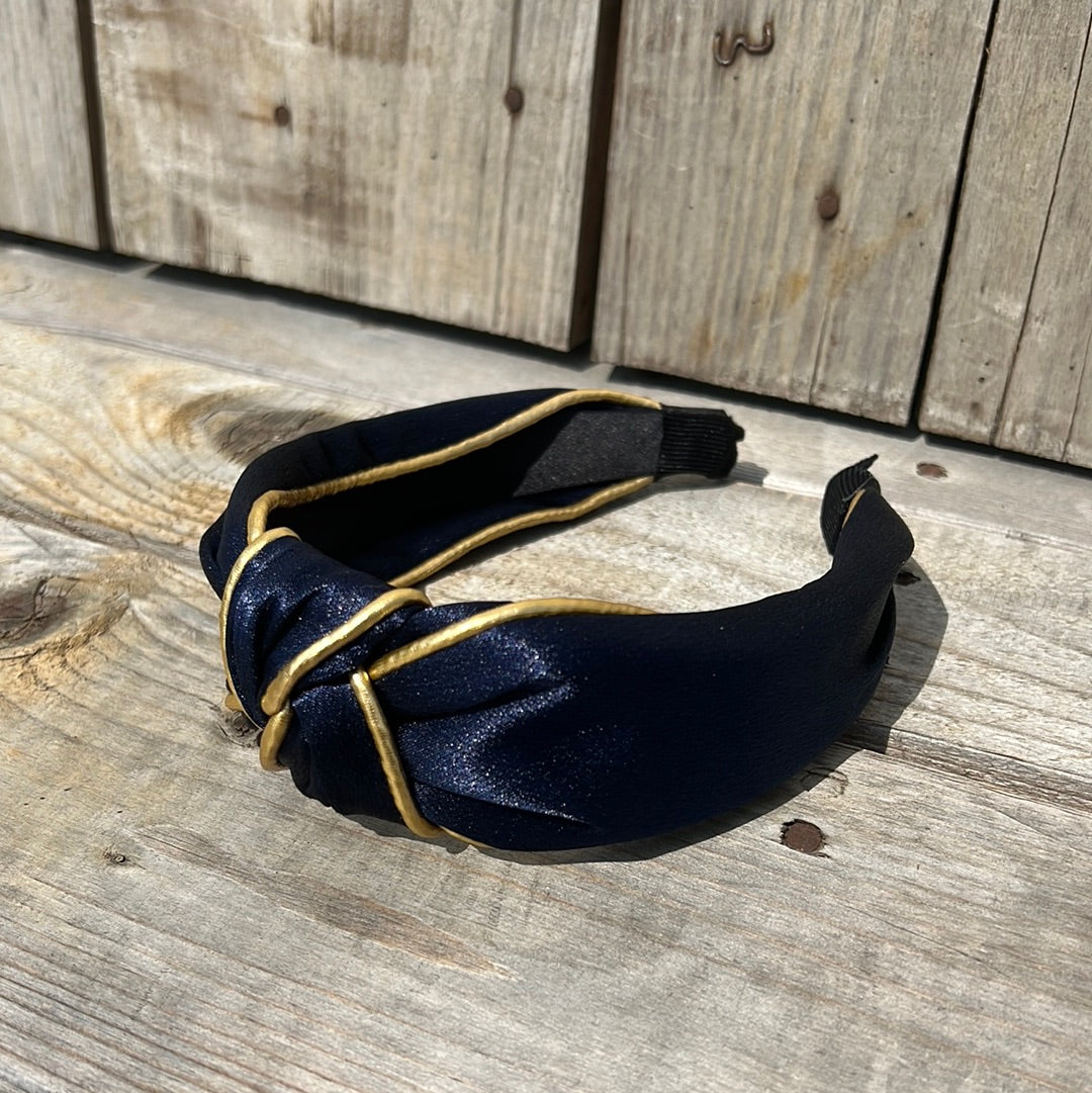 Satin with Gold Accent Headbands
