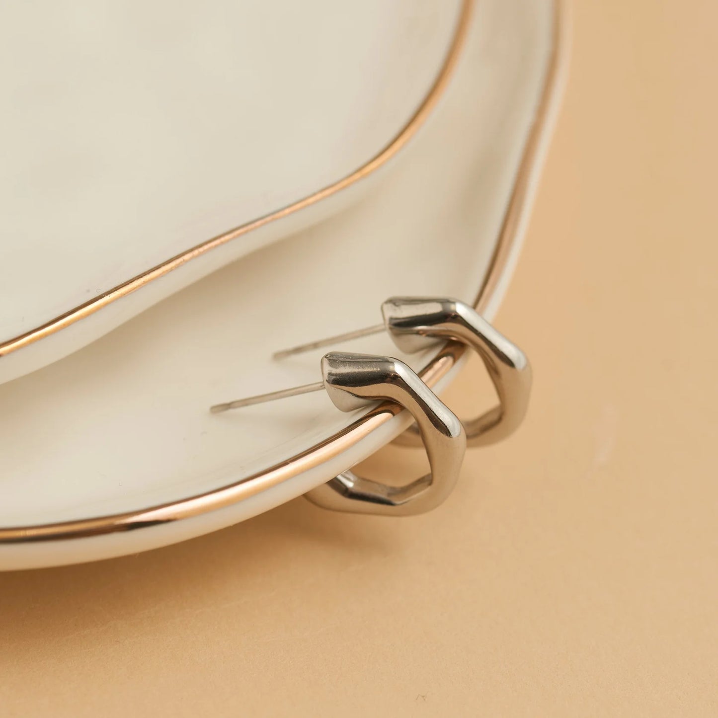 Silver Bamboo C-Hoop