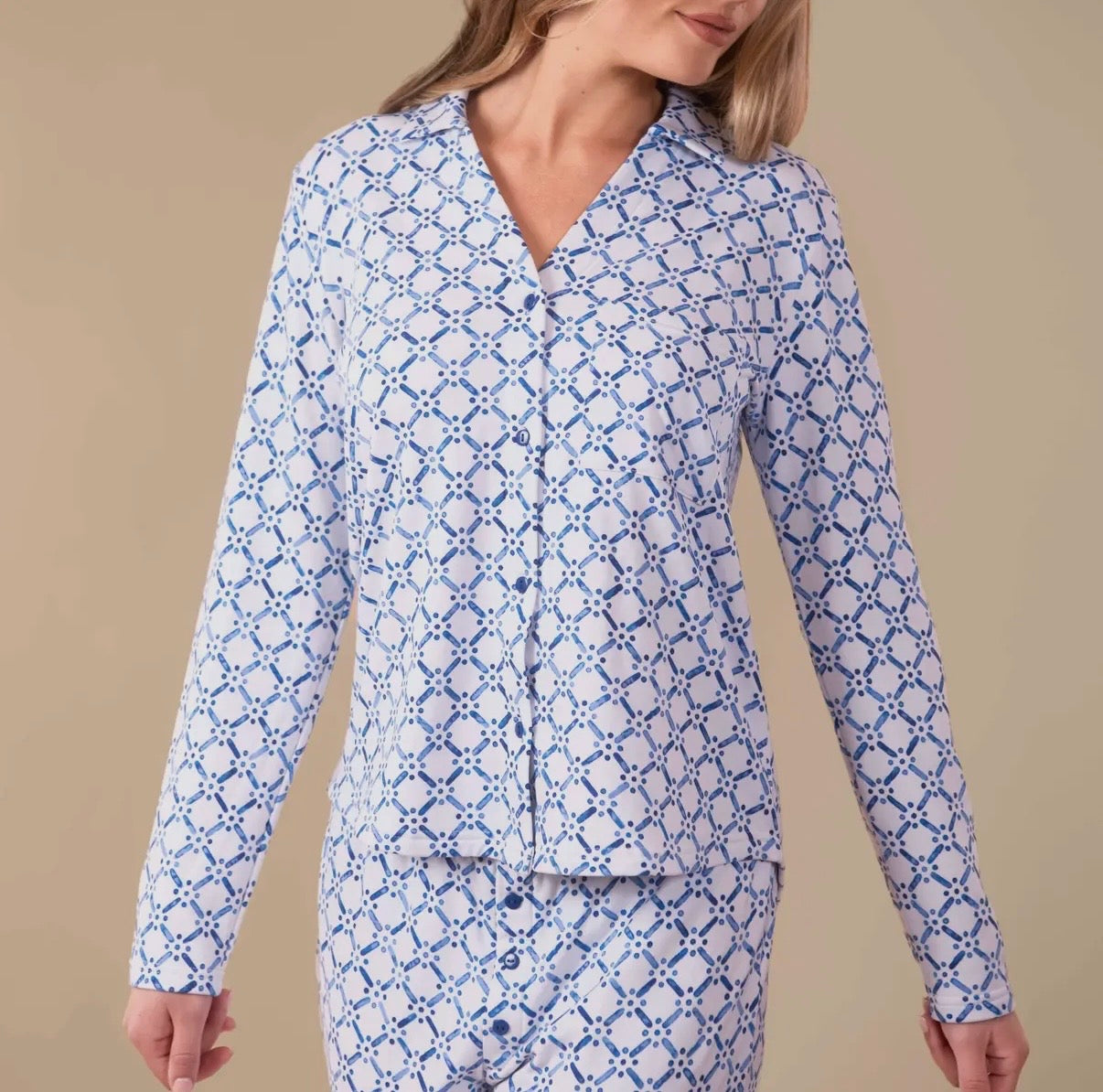 Blu Diamond Pajama Top