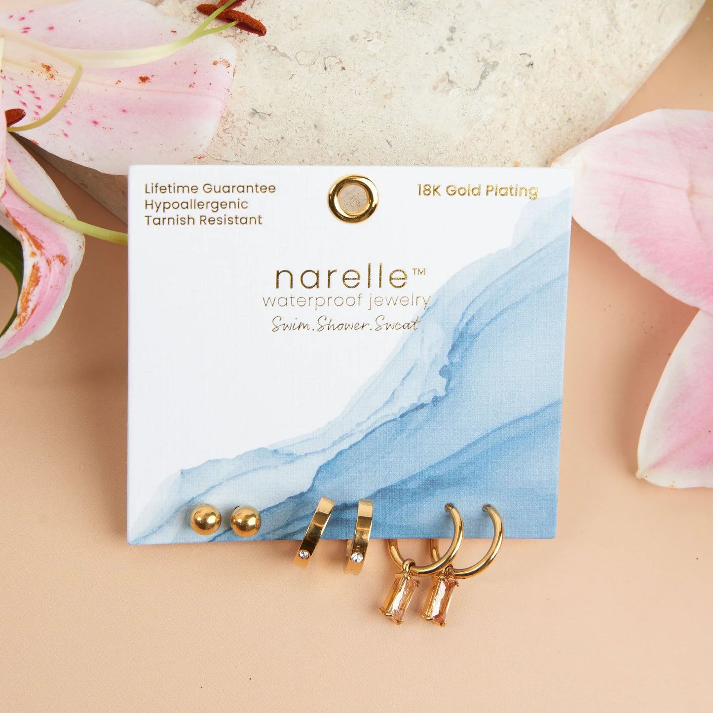 Charm Hoop Gold Trio