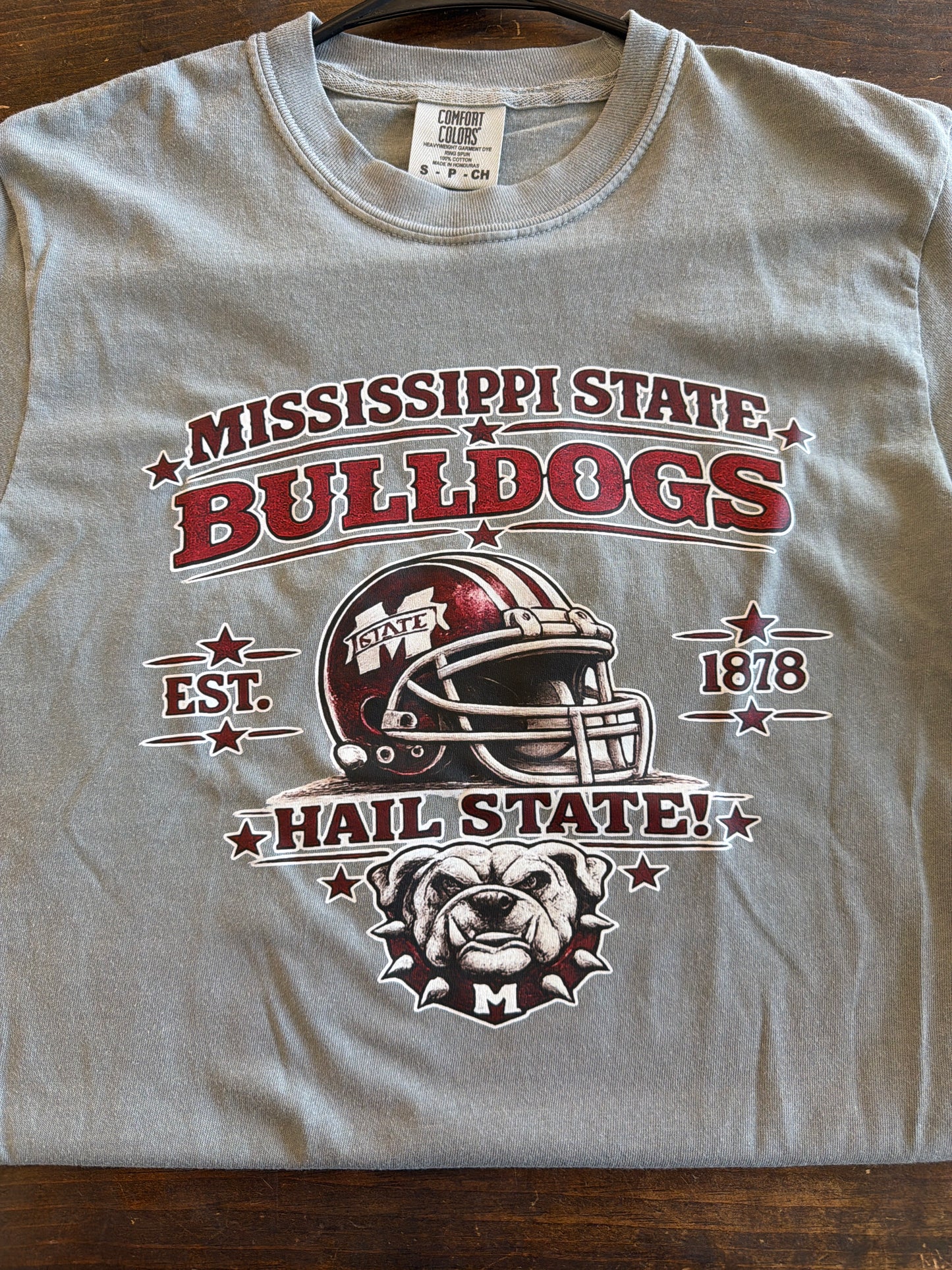 Grey Mississippi State Bulldogs Tee